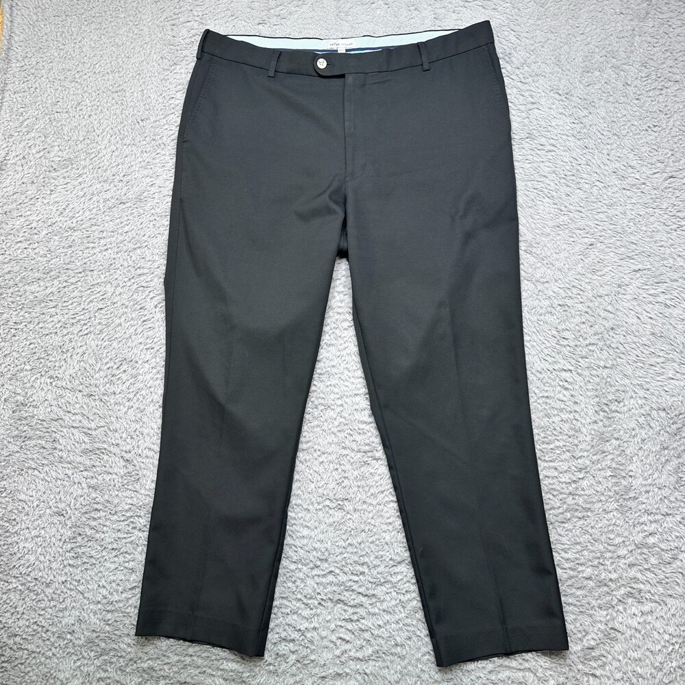 Peter Millar Pants Mens 38x32 Black Raleigh Perfomance Chino Golf EB77